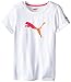 PUMA Big Girls' Short Sleeve Core Tee Shirt, Puma White, 16 (X-Large)