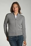 Womens Lambswool Shaped Zip Cardigan