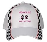 IMAGE OF CARDIGAN WELSH CORGI WOMAN'S BEST FRIEND White Racing Checker Flag Hat / Baseball Cap