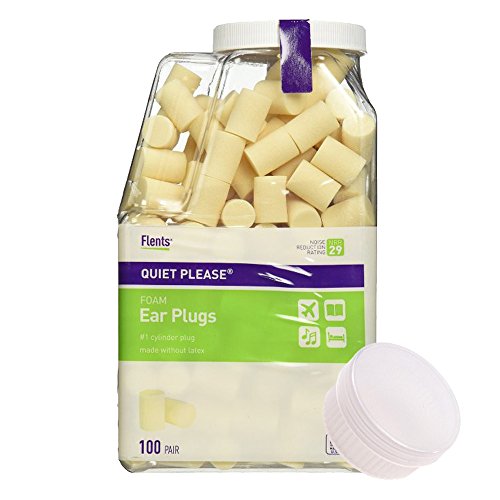 Flents quiet please foam ear plugs (100 pair) with a clear plasti…