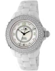 Le Chateau Womens 5802CZBIG_WHT_MOP Condezza LC Collection All Ceramic Zirconia Watch