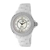 Le Chateau Women's 5802CZBIG_WHT_MOP Condezza LC Collection All Ceramic Zirconia Watch