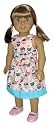 Pink Cupcake Dress, Blue Trim. Fits 18" Dolls Like American Girl Doll