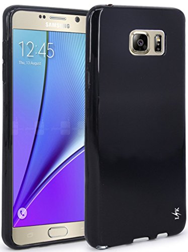 Note 5 Case, LK Ultra [Slim Thin] Scratch Resistant TPU Gel Rubber Soft Skin Silicone Protective Case Cover for Samsung Galaxy Note 5 (Black)