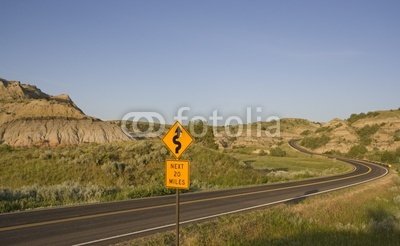 Wallmonkeys Peel and Stick Wall Decals - Curves Next 20 Miles - Slow Down! - 48