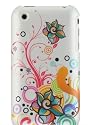 New Retro Red White Autumn Flower Garden - Rear Only Apple Iphone 3g 3gs Snap on Cell Phone Case