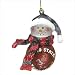 Collegiate 2.5 Striped Acrylic Snowman Basketball Ornament - Ohio State (Set of 4)