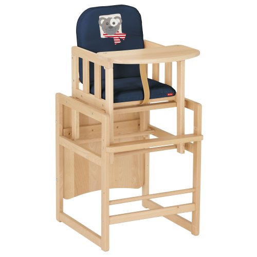 Herlag H4842-242 Hochstuhl Kombi-Set TX, Buche massiv, marine
