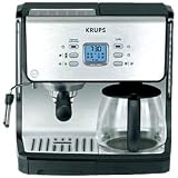 Krups XP2070 Programmable Combination Machine; 10 cup Coffee Maker & 15-bar Pump Espresso