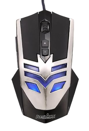 Perixx MX-1000 Iron, Programmable Gaming Mouse - 7 Programmable Button & 5 User Profile - Omron Micro Switches - Gold-plated USB Connector - Braided Fiber Cable - Avago 2000DPI A3050 Optical Sensor - DPI Switch 500-4000 - Ultra Polling 1000HZ