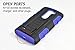 LG Tribute 2 Case, Starshop Full Protection Dual Layers Hybird Case with Kickstand and Locking Belt Swivel Clip with Premium Screen Protector Blue