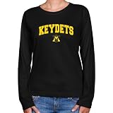 NCAA Virginia Military Institute Keydets Ladies Black Logo Arch Long Sleeve Classic Fit Tee
