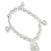 Sterling Silver / Platinum 7.5 Brilliante Charm Bracelet