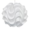 Large Modern Designer Ceiling Shade in White Folded Plastic