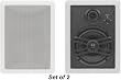 Yamaha Natural Sound Custom Easy-to-install In-Wall Flush Mount 3-Way 120 watts Speaker Set (1 Pair of 2 Speakers) with 1" Silk Soft Swivel Dome Tweeter, 2" Swivel Midrange & 6.5" Cone Woofer for A Regular Size Room or 2 Small Rooms