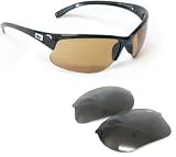 Bolle Sunglasses Shift Shiny Black Frame with EagleVision 2 Dark and Polarized TNS... by