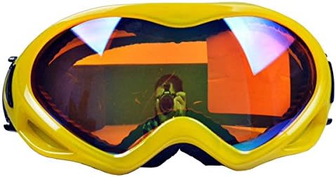 Kids Girls Boys Skiing Goggles Glasses Double Lens Anti-fog UV Protect Yellow