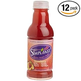 Simplifast Strawberry Detox Fasting Beverage, 16-Ounce Bottles (Pack of 12)