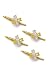 Solid 14k Gold and Diamond X Stud Set (4)