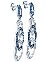 1.45CTW BLUE DIAMOND LADIES FASHION EARRING