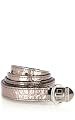 Metallic Leather Croc Waist Belt