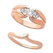 14K Rose Gold Diamond Wedding Set - 0.62 Ct.