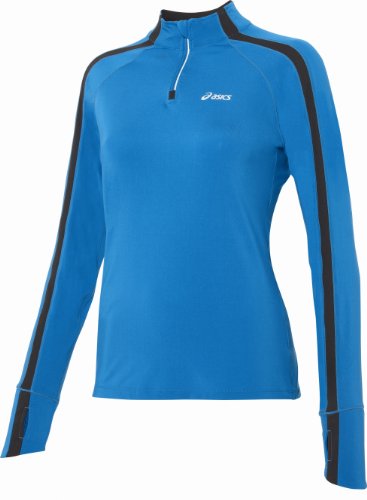 ASICS Damen langarm Shirt 1/2 Zip, blue jewel/raven, L, 612213-8094 Preisvergleich