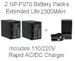 2 Sony NP-FV70 4 Hour Replacement Batteries With AC/DC Rapid Battery Charger For The Sony DCR-SX44 DCR-SX63 DCR-SX83 DCR-SR68 DCR-SR88 SONY HDR-CX110 HDR-CX150 HDR-CX300 HDR-CX350 HDR-CX500V HDR-CX550V HDR-CXR150 XR350V XR550V