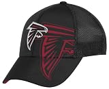NFL Men's Atlanta Falcons End Zone Structured Flex Hat - Tw86Z (Black, Small/Medium)