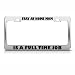 Stay At Home Mom Is A Full Time Job Humor license plate frame Stainless
