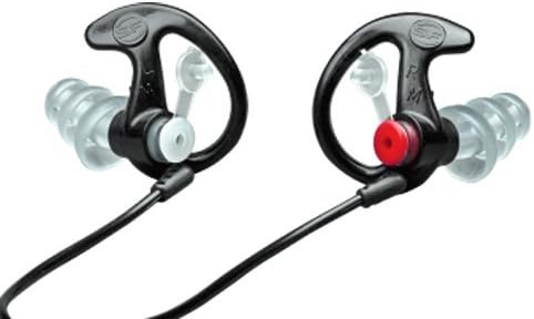 Sonic Defenders Plus Triple-Flanged Earplugs EP4 Clear or Black (Black, Medium)