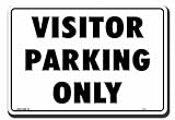 UPC 762529020241 product image for Lynch Signs 14 in. x 10 in. Sign Black on White Plastic Visitor Parking Only | upcitemdb.com
