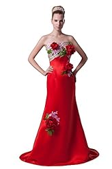 Strapless Backless Off the Shoulder Charmeuse/Silk Evening Dress 