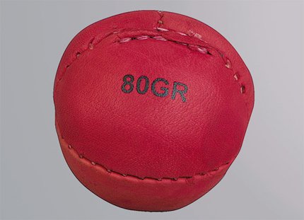 Schlagball, rot (PU), Leder/PU, 80 gr.