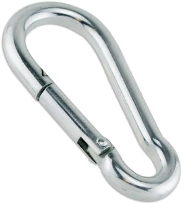 3/16" Zinc-Plated Steel Steel Carabiner Snap Hook - 25 Pack