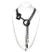 HinsonGayle Glamour Collection "VENUS" Triple Strand Peacock Black Cultured Pearl Lariat Necklace