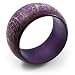Wide Purple Etched Wooden Bangle image 2
