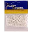 6/0 Glass "E" Beads, White AB, 20 Gram Pkg
