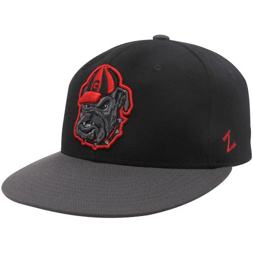 Zephyr Georgia Bulldogs Charcoal-Black Carbon Fitted Hat (7 1/4)