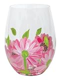 Lolita Stemless Wine Glass, Oops-A-Daisy, 20-Ounce