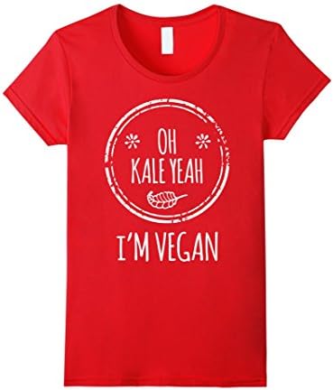 Women's Oh Kale Yeah I'm Vegan T-Shirt Medium Red