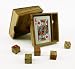Wooden Card Box Including Plastic Cards and Handmade Wooden Dice