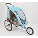 Blue Bird 2-in1 Kinderanh�nger Jogger + Einsitzer + gefedert + T�rkis Orange Grau + ALUMINIUM + Modell 2011