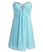 Fashion Plaza Girl's Chiffon Strapless Bridesmaid Flower Girl Dress K0091