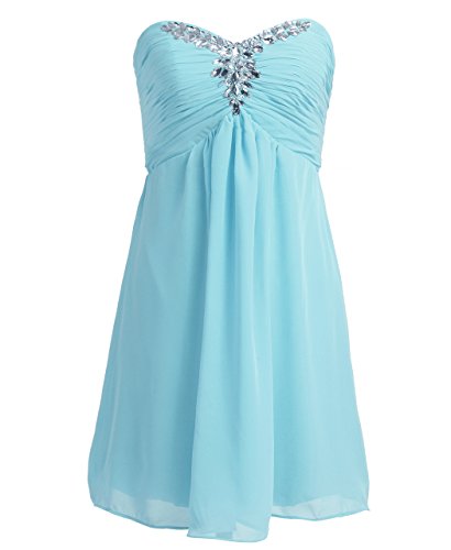 Fashion Plaza Girl's Chiffon Strapless Bridesmaid Flower Girl Dress K0091