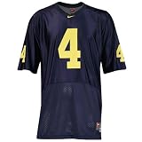 Nike Michigan Wolverines #4 Navy Blue Premier Tackle Twill Football Jersey
