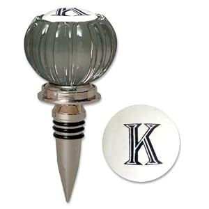 Door Knob Monogram Wine Stopper K by