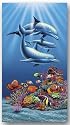 Beach Towel Dolphin Trio