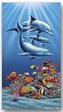 Beach Towel Dolphin Trio