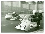 BMW Sidecar Motorcycle Giclee Poster Print by Giovanni Perrone, 32x24